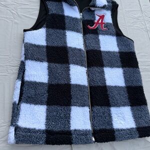 PINK Victoria's Secret Black and White Sherpa Vest